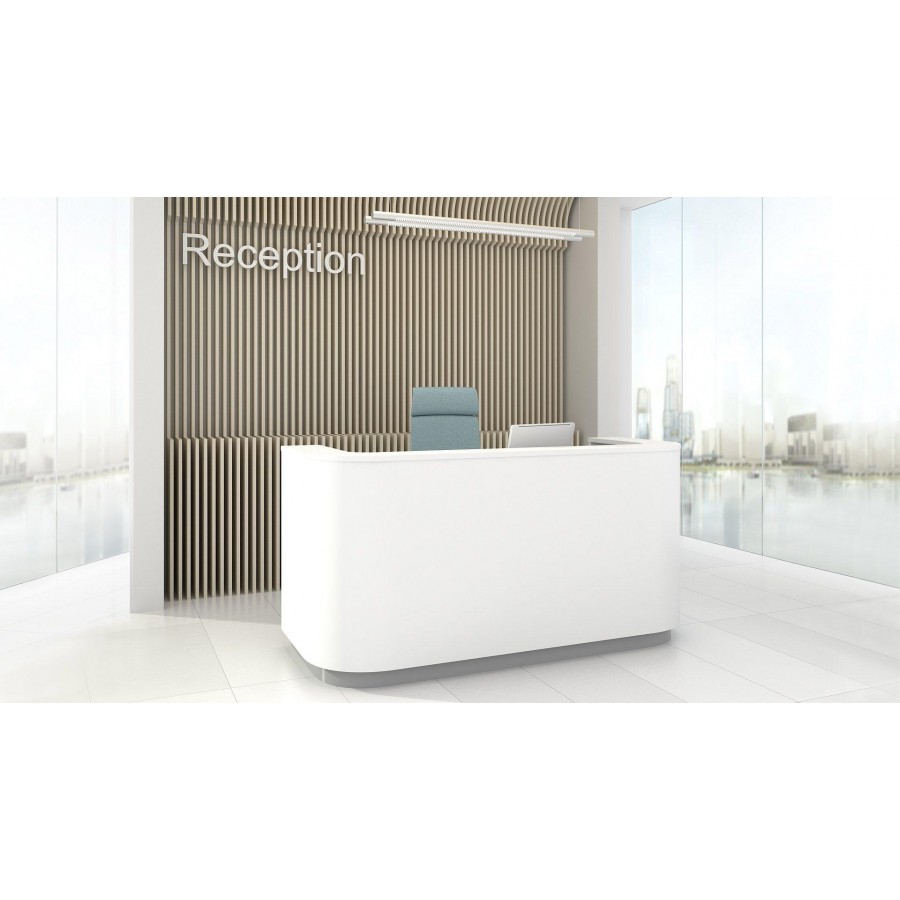 Cosy HPL White Reception Desk